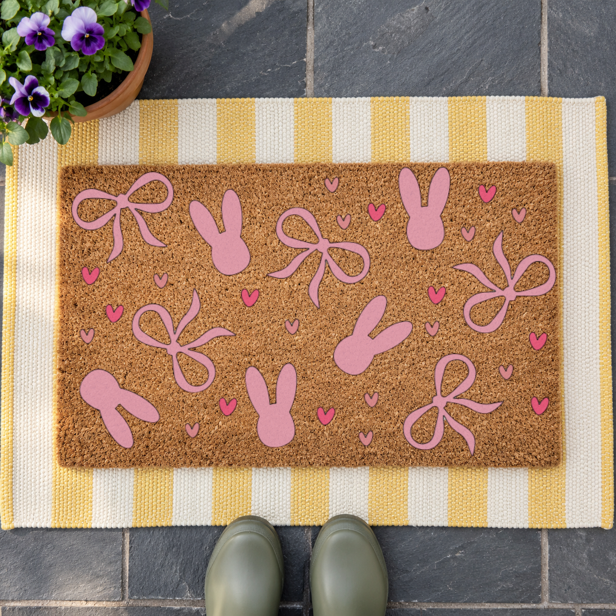 Ready to Ship | Bunnies & Bows Doormat