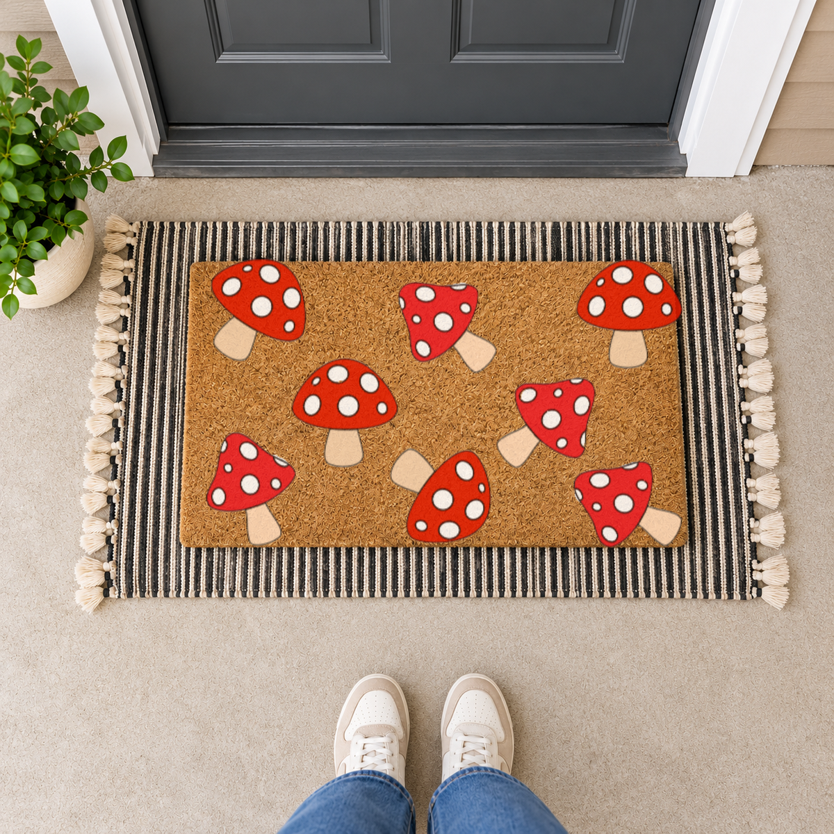 Ready to Ship | All over Mushrooms Doormat