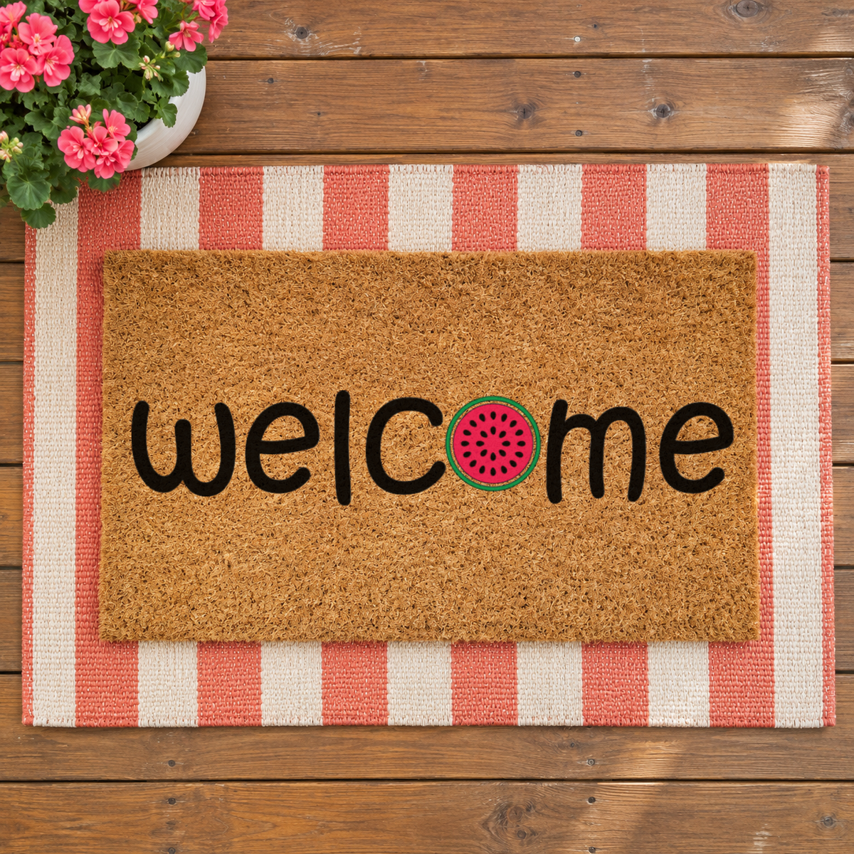 Welcome Watermelon Doormat