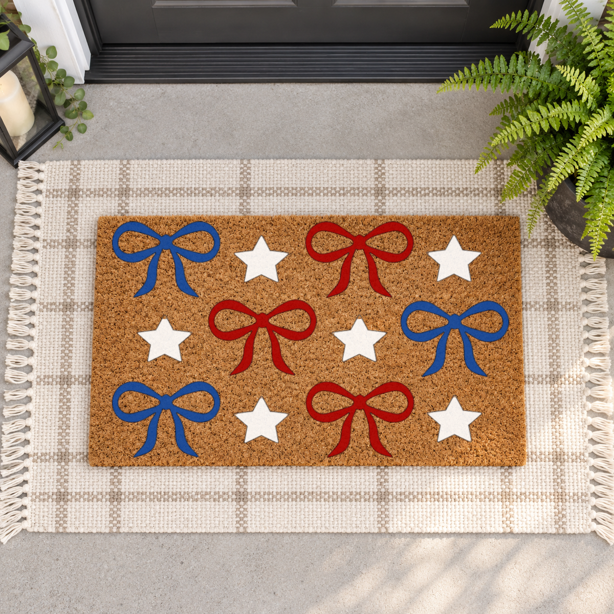 Ready to Ship | Stars & Bows Doormat
