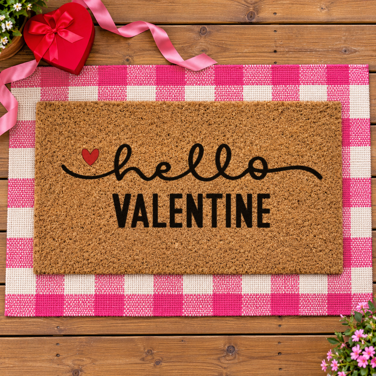 Hello Valentine Doormat