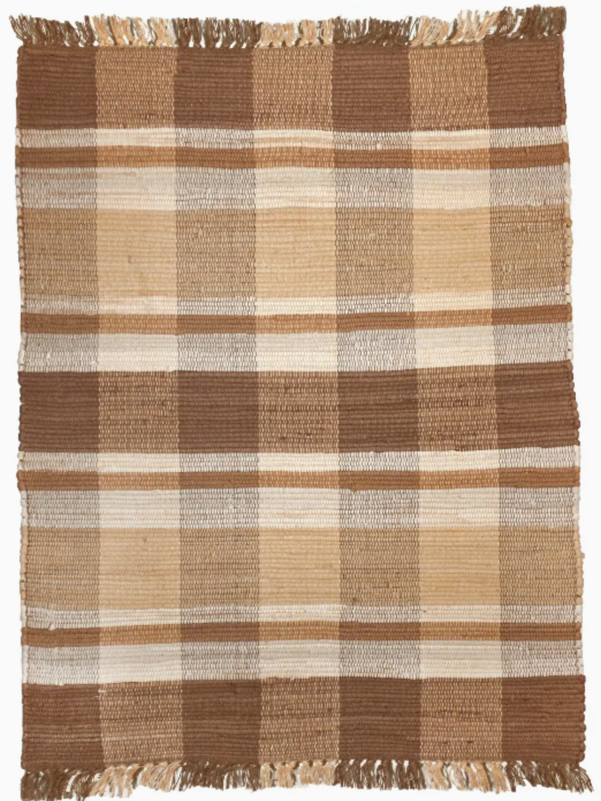 Toffee Plaid Layering Rug