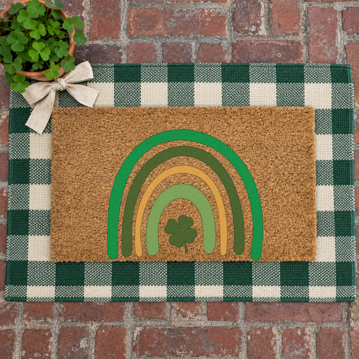 St Patty's Rainbow Doormat