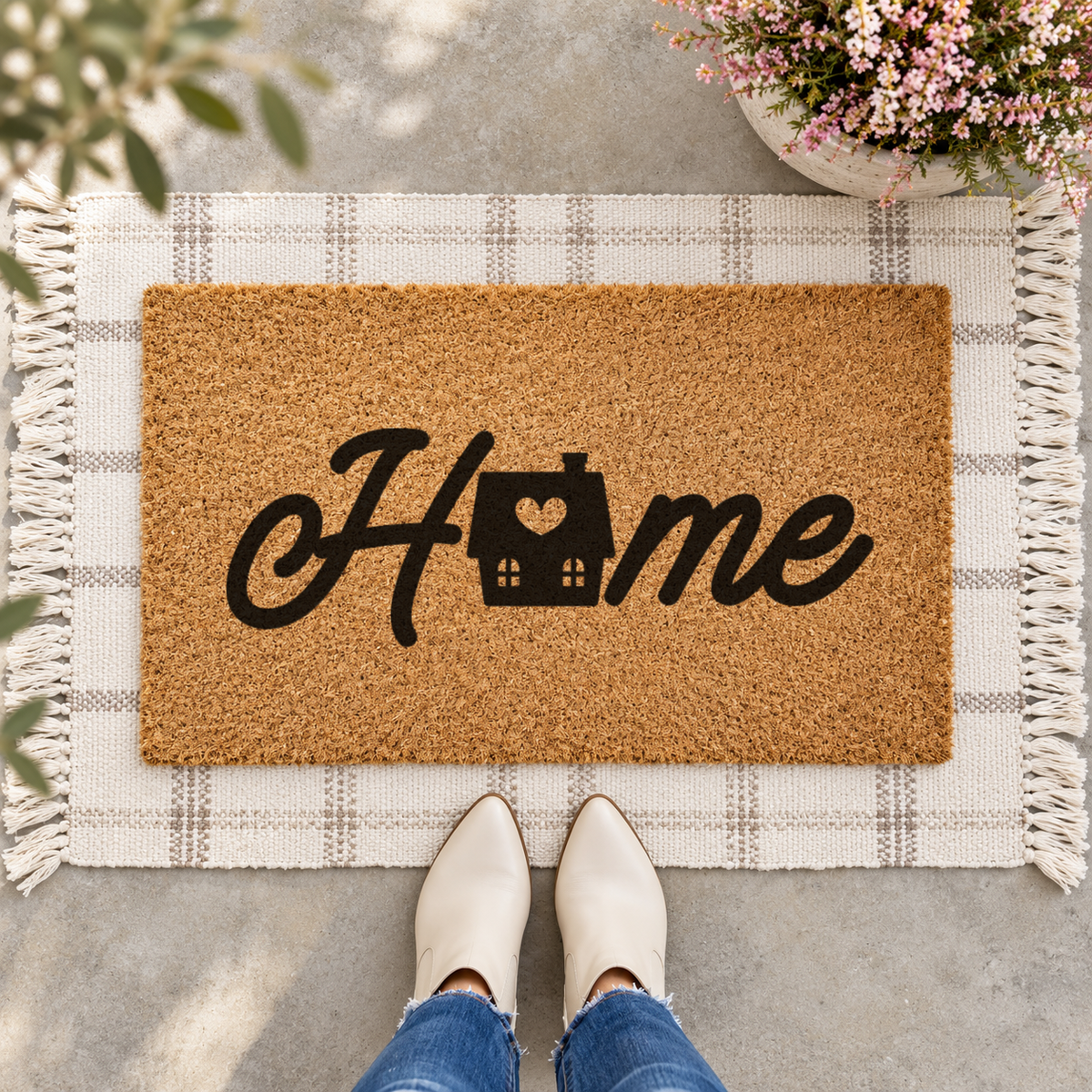 Ready to Ship | Heart Home Doormat