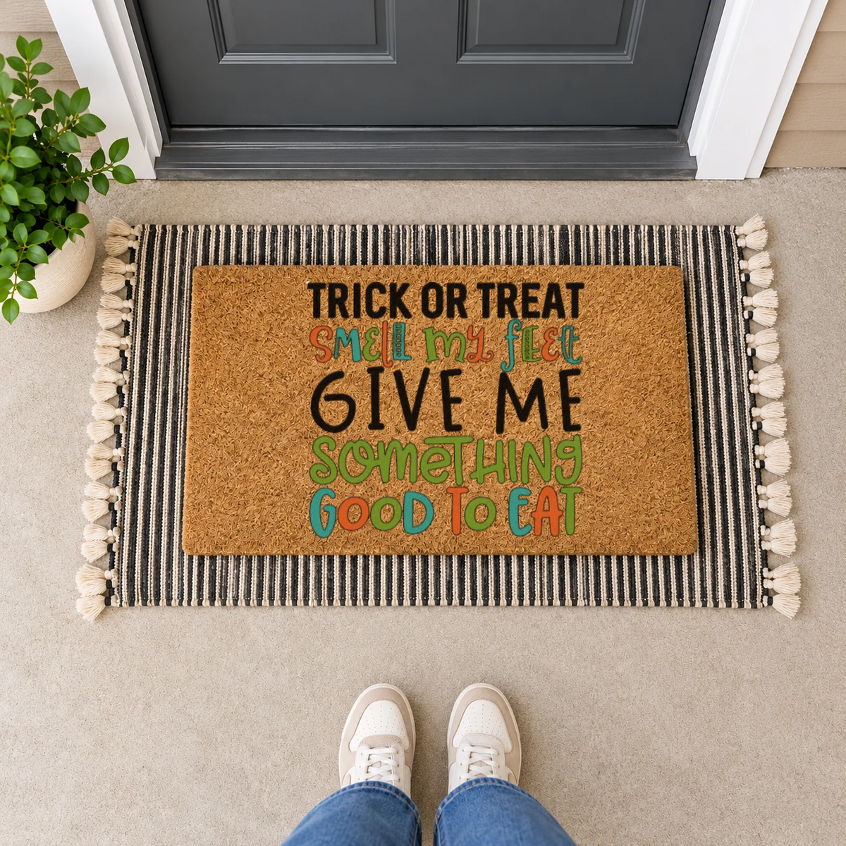 Trick or Treat Doormat