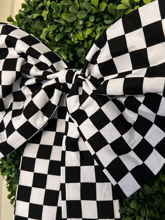 Harper Check Wreath Bow