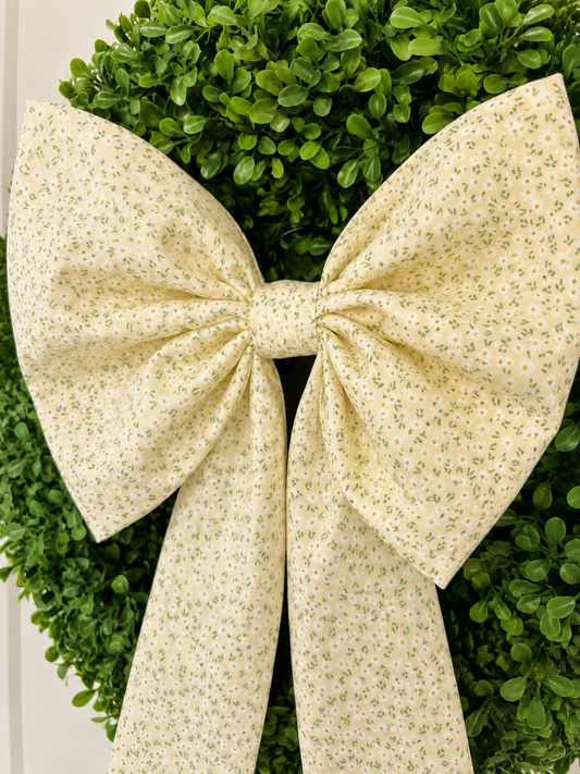 Buttercup Meadow Wreath Bow